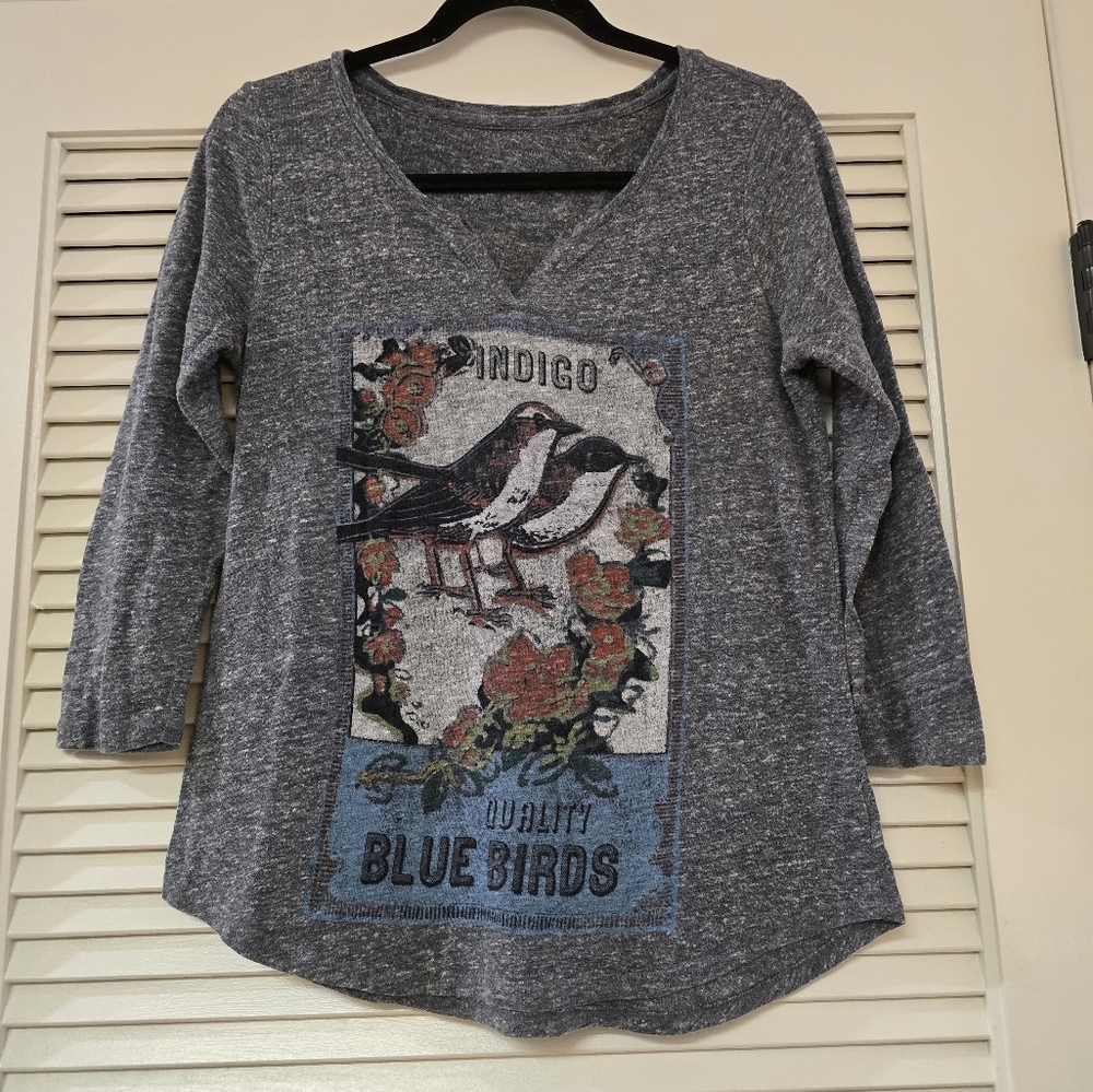 Lucky Brand - Blue Bird Matchbox Graphic Top